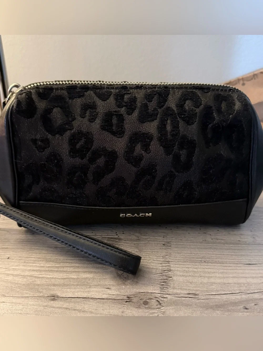 Coach Madison Ocelot Print Wristlet